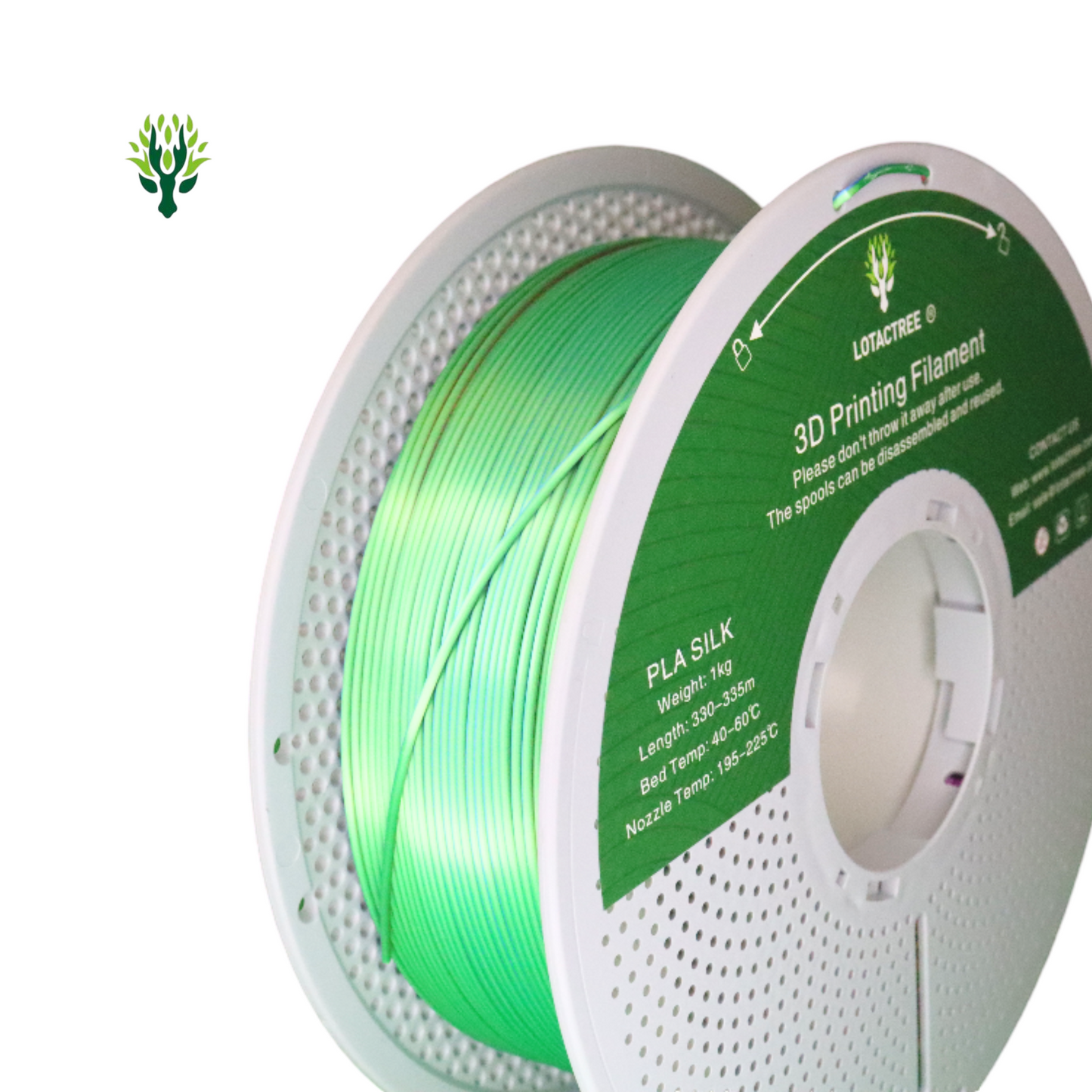 PLA-SILK Multicolour Lotactree – Rose Red & Green & Sky Blue
