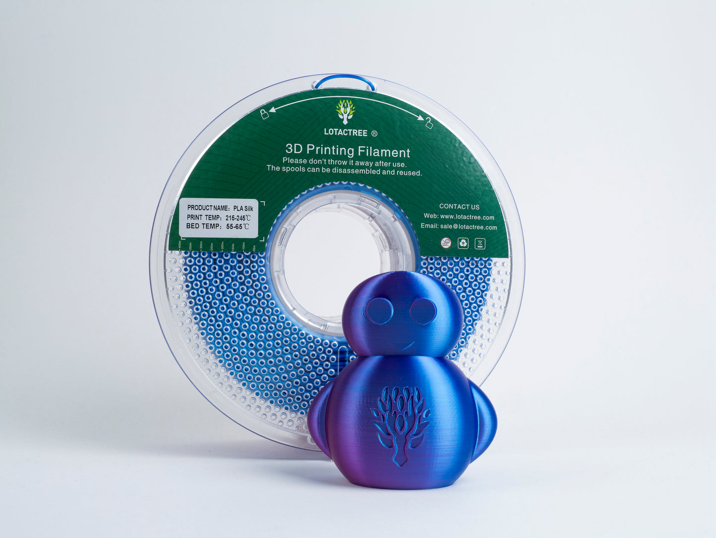 PLA-SILK Multicolour Lotactree – Rose Red & Sky Blue