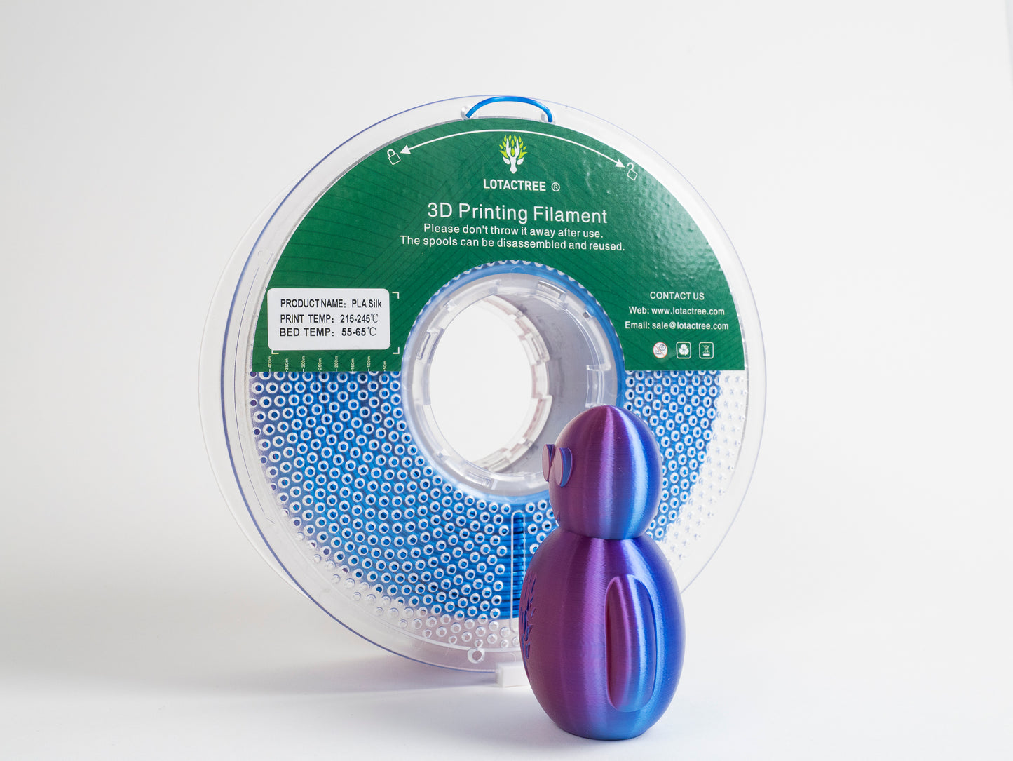 PLA-SILK Multicolour Lotactree – Rose Red & Sky Blue